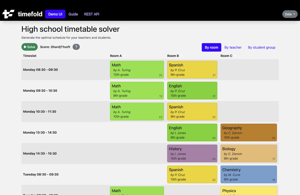School Timetabling in Python